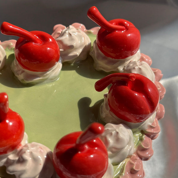 Sage Cherry Cake Box