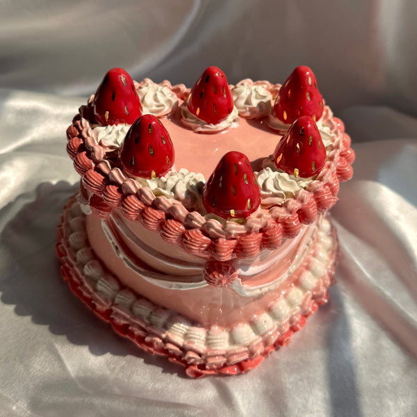 Pink Strawberries Cake Box