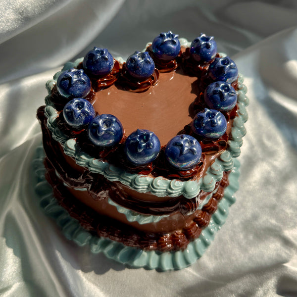 Chocolate Blueberries Cake Box