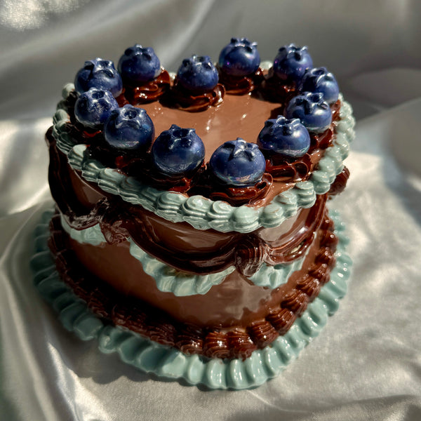 Chocolate Blueberries Cake Box