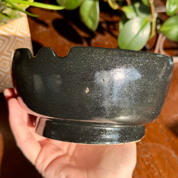 Sparkly Black Ramen Bowl with Chopsticks