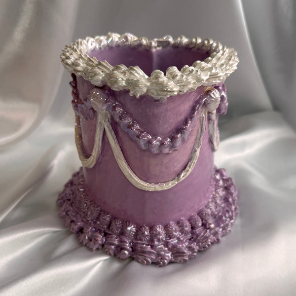 Purple Cake Utensil Holder