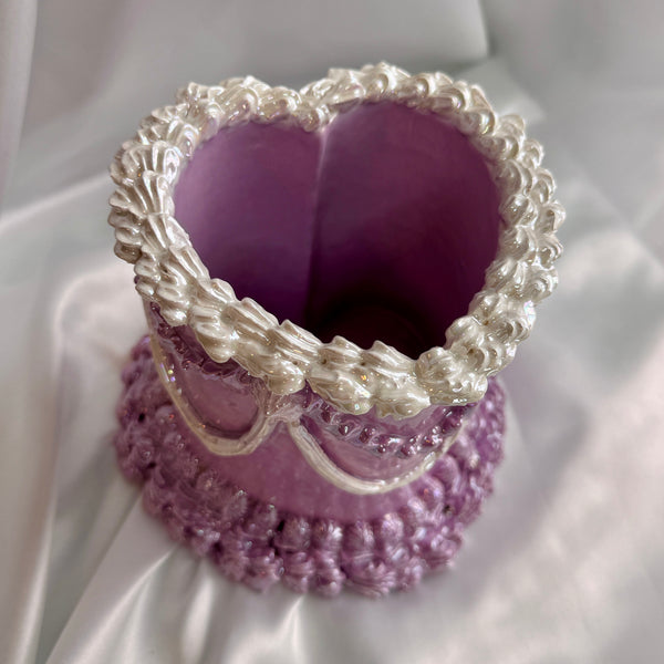 Purple Cake Utensil Holder