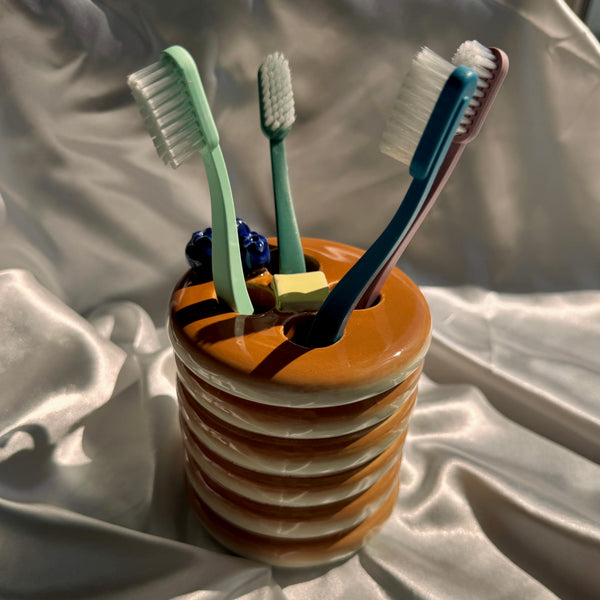 Pancake Toothbrush Holders