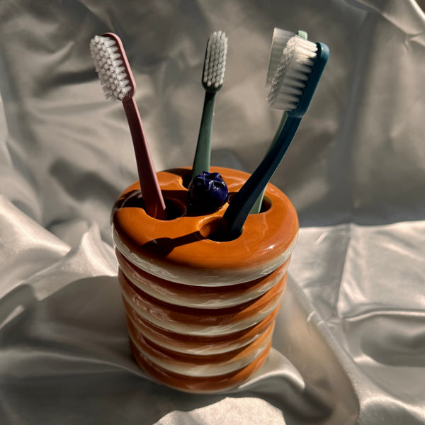 Pancake Toothbrush Holders
