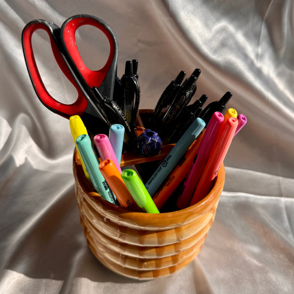Pancake Pencil Cup